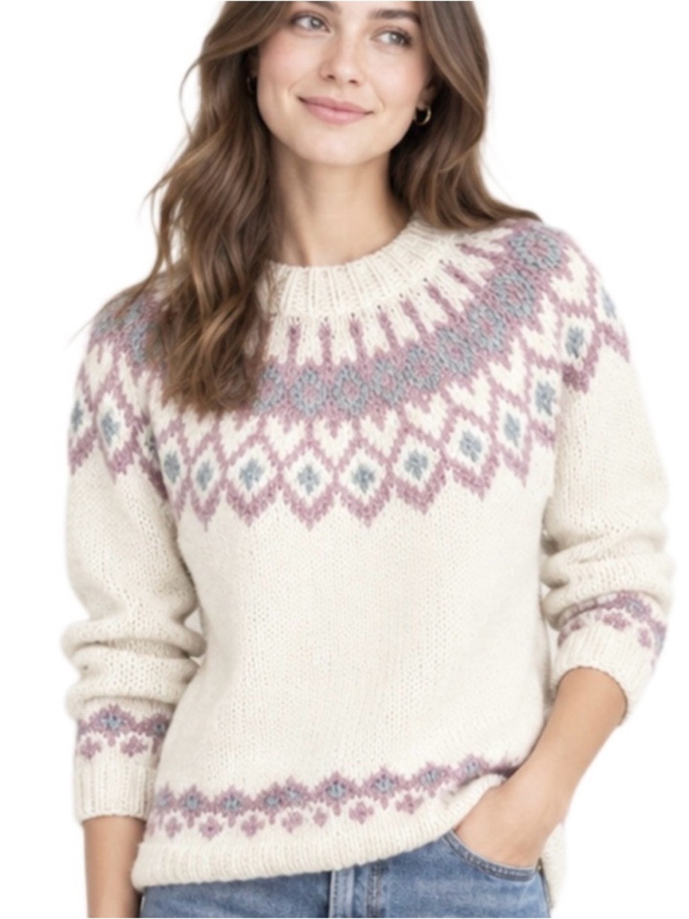 HAND-KNIT Icelandic Íslenskur Heimilisidnaður Sweater Vintage NWOT, Small